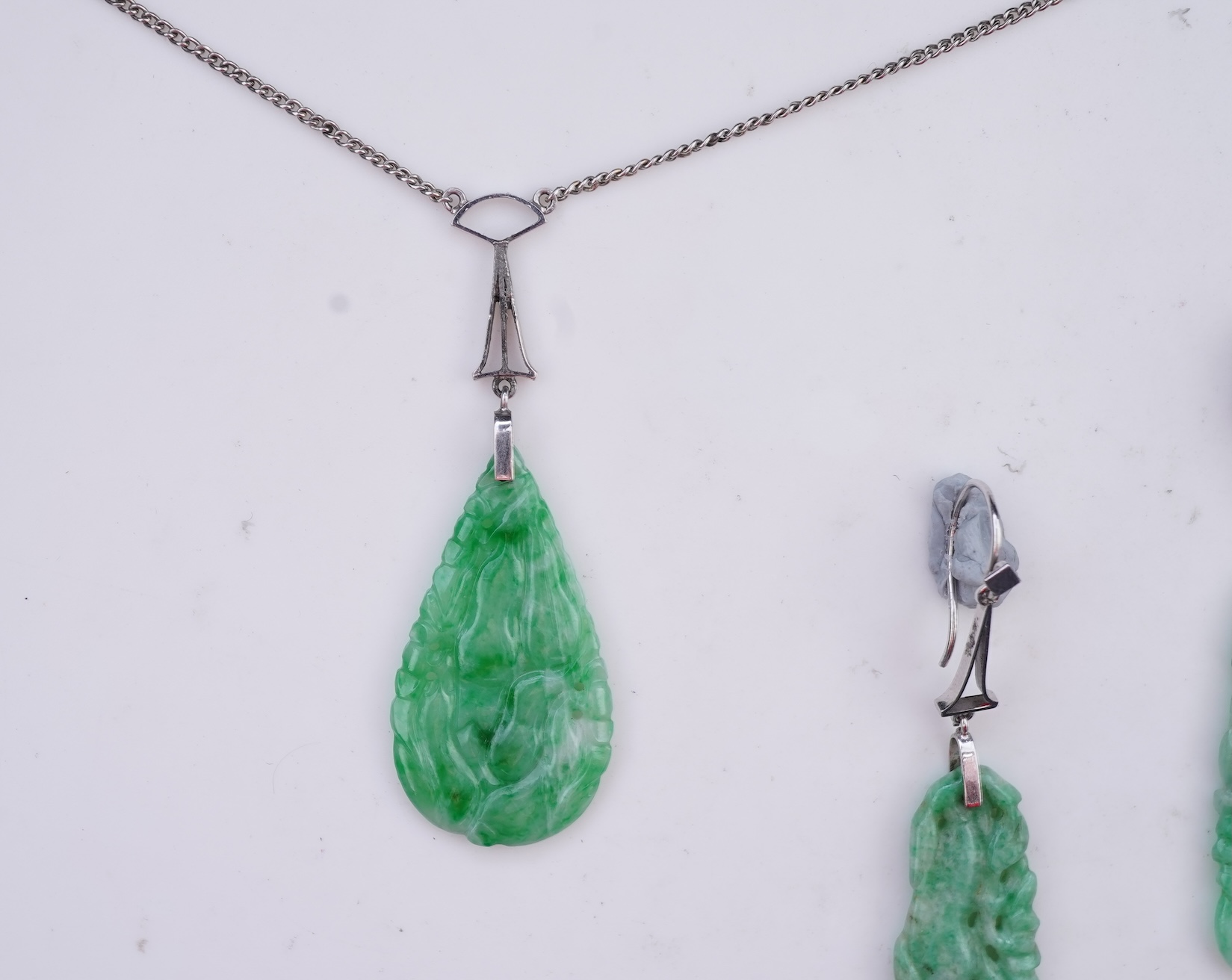 A jadeite demi-parure, 1920s